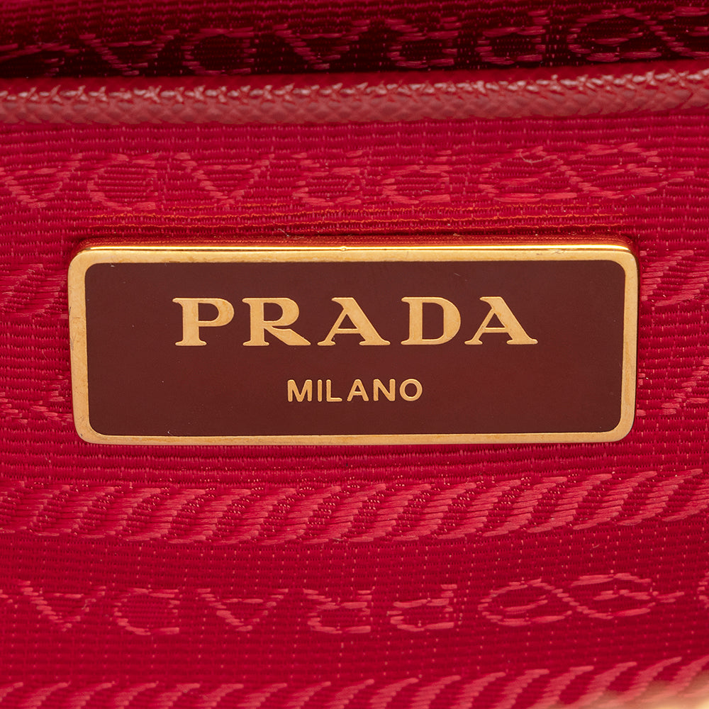 Prada Saffiano Lux Double-Zip Medium Tote (SHF-19790)