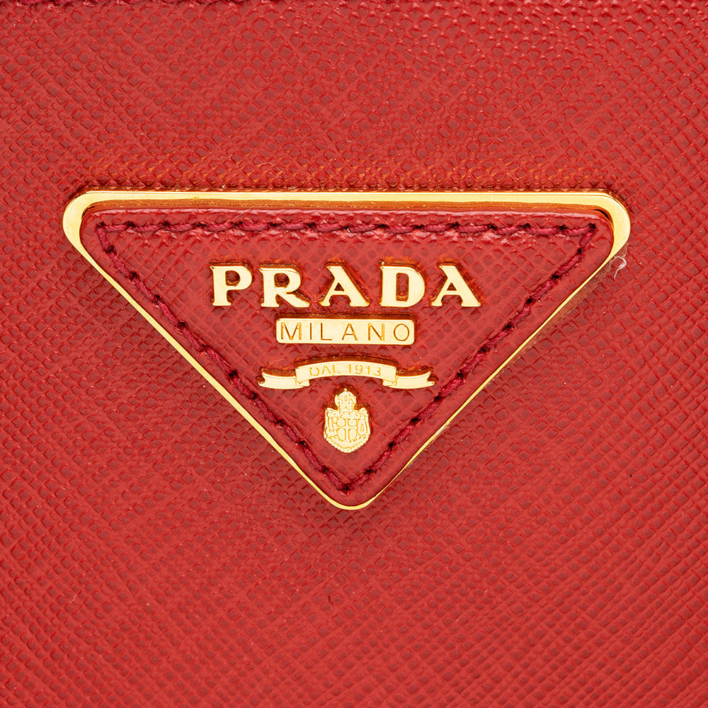 Prada Saffiano Lux Double-Zip Medium Tote (SHF-19790)