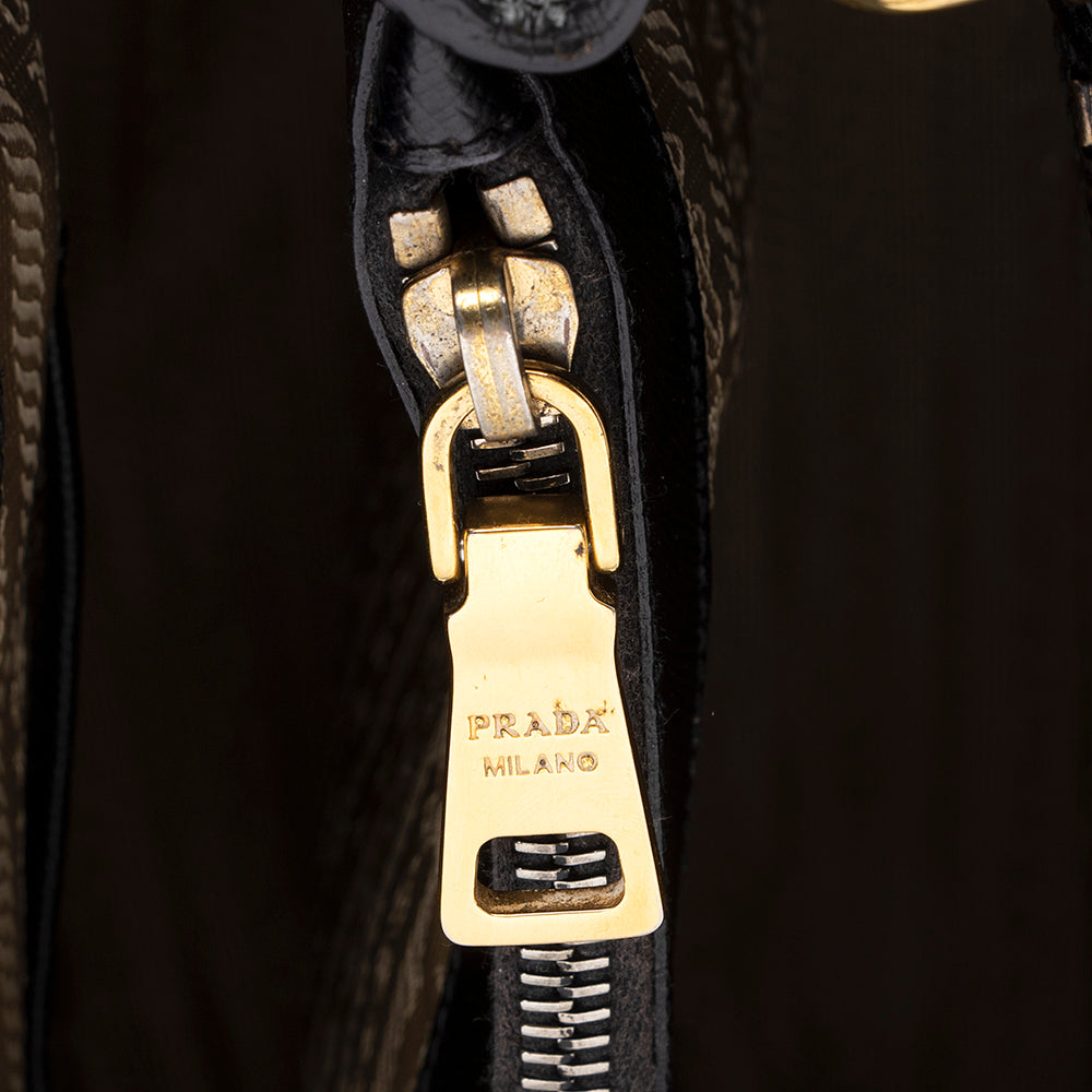 Prada Saffiano Lux Double-Zip Medium Tote (SHF-20631)
