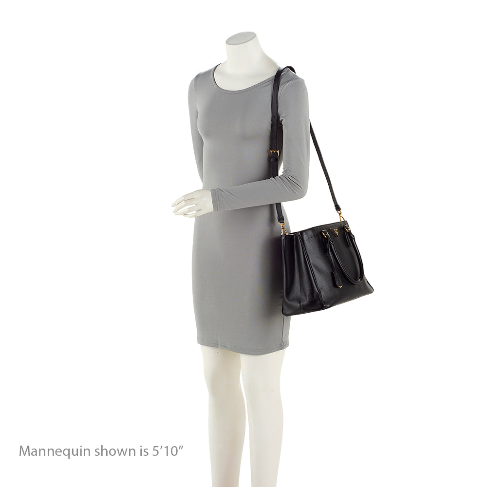 Prada Saffiano Lux Double-Zip Medium Tote (SHF-20631)