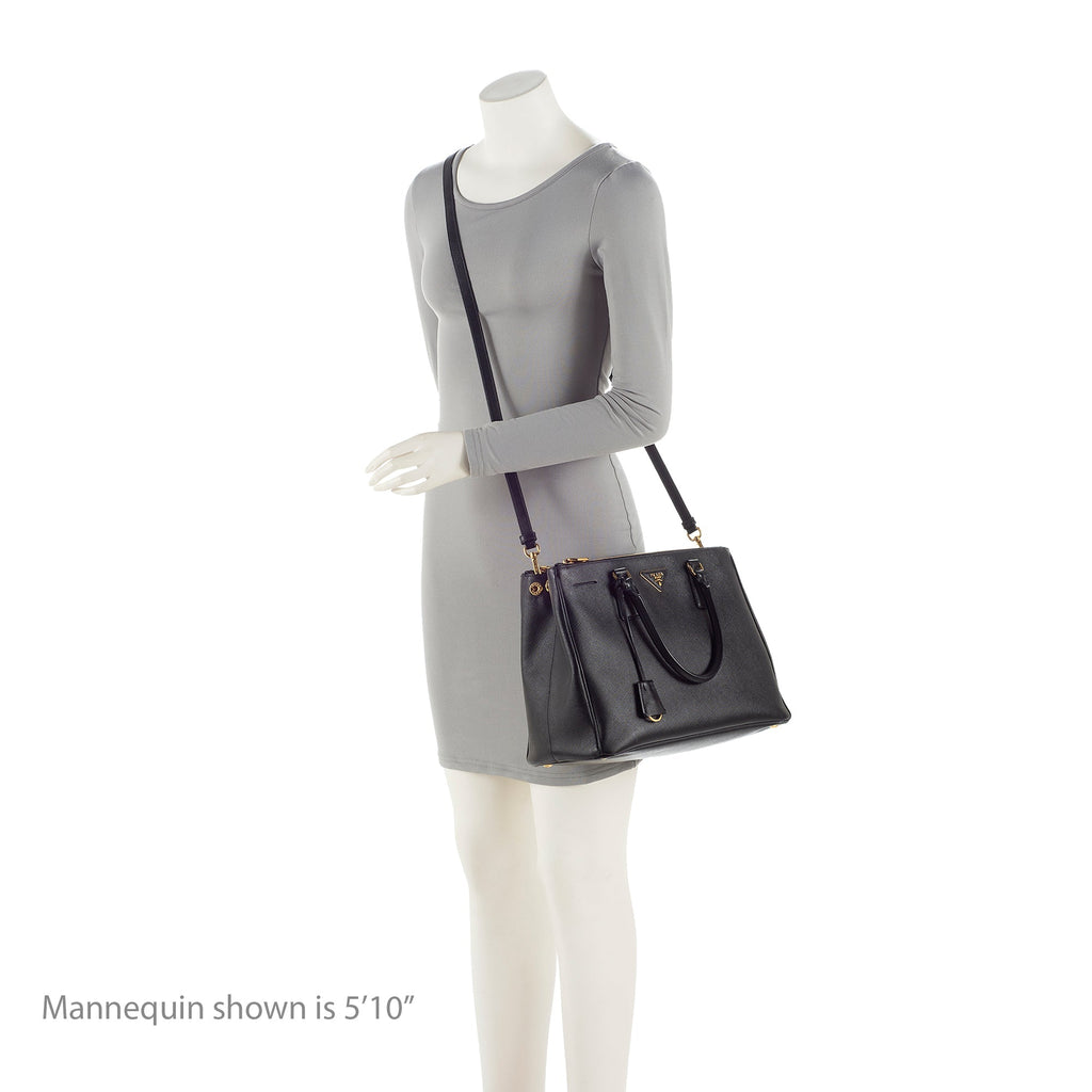 Prada Saffiano Lux Double-Zip Medium Tote (SHF-22264)