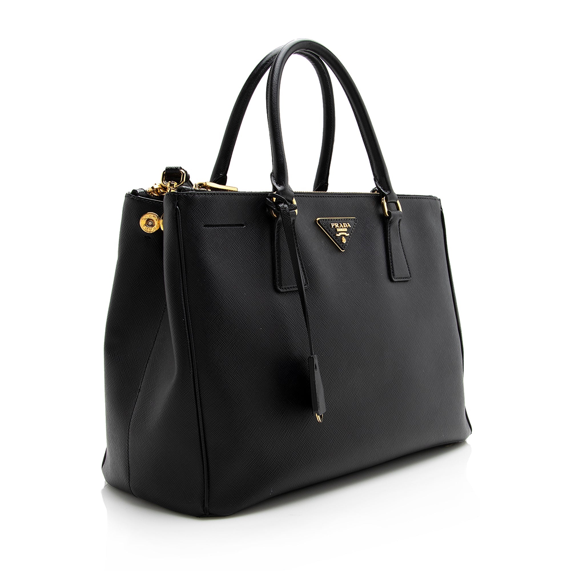 Prada Saffiano Lux Double-Zip Medium Tote (SHF-22264)