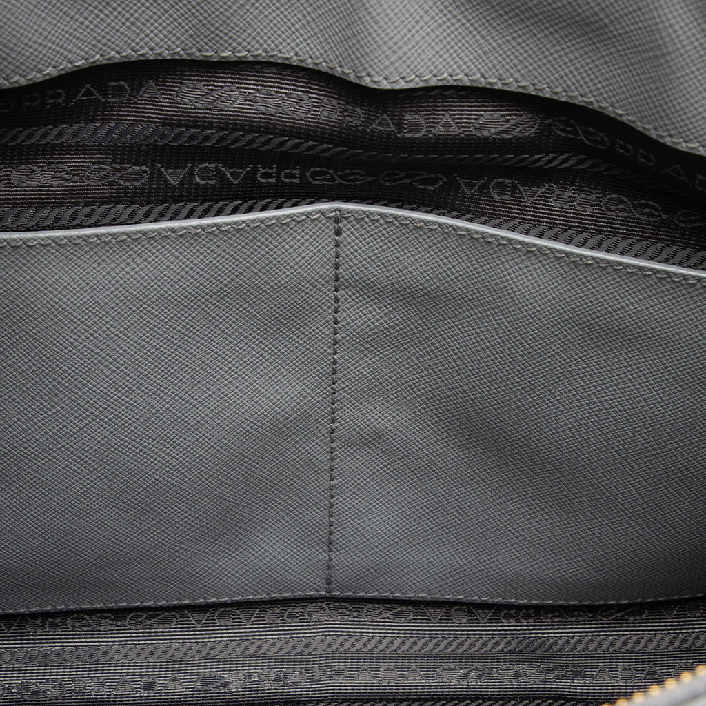Prada Saffiano Lux Double Zip Medium Tote (SHF-Aob7u3)