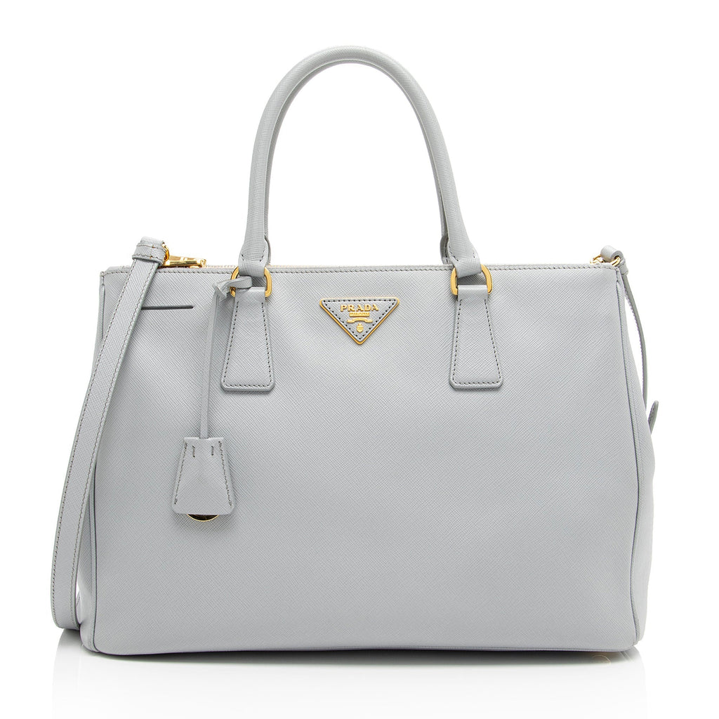 Prada Saffiano Lux Double Zip Medium Tote (SHF-Aob7u3)