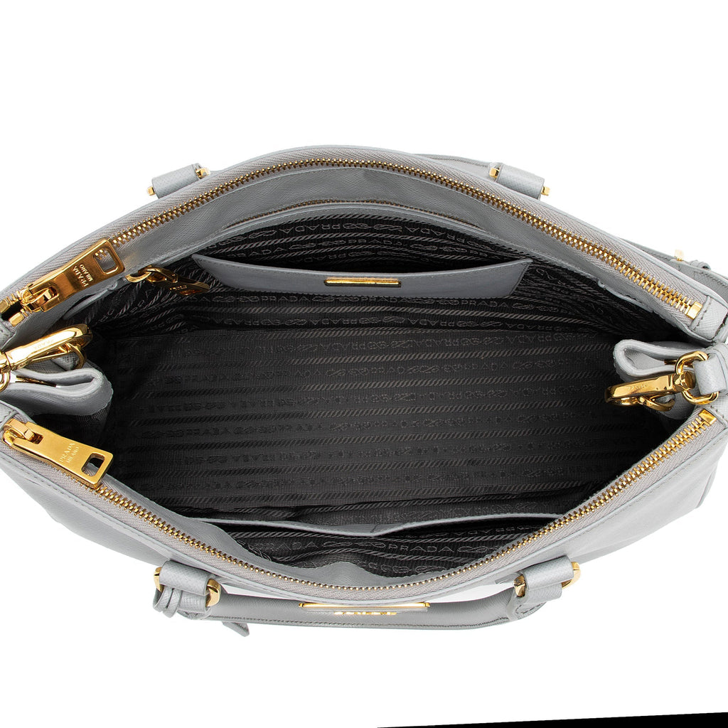 Prada Saffiano Lux Double Zip Medium Tote (SHF-Aob7u3)