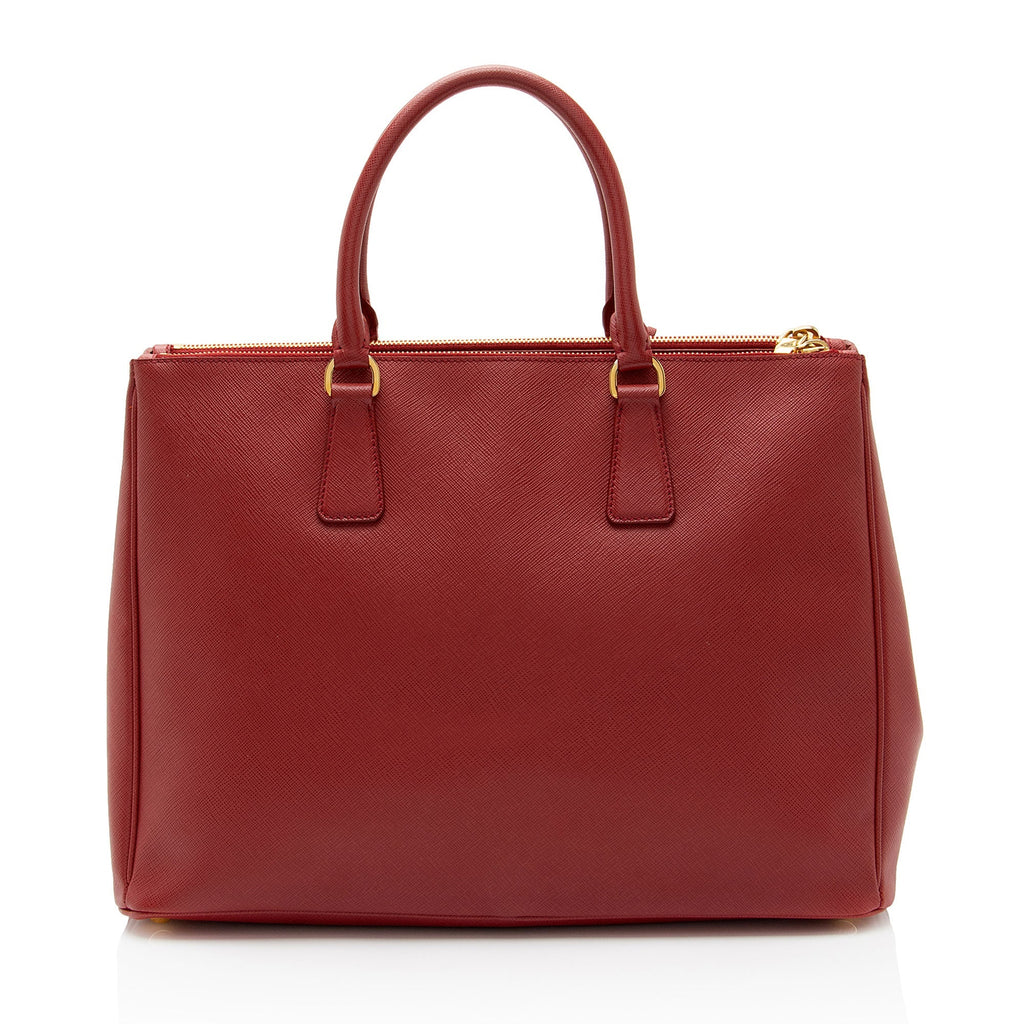 Prada Saffiano Lux Double Zip Medium Tote (SHF-nSgtps)