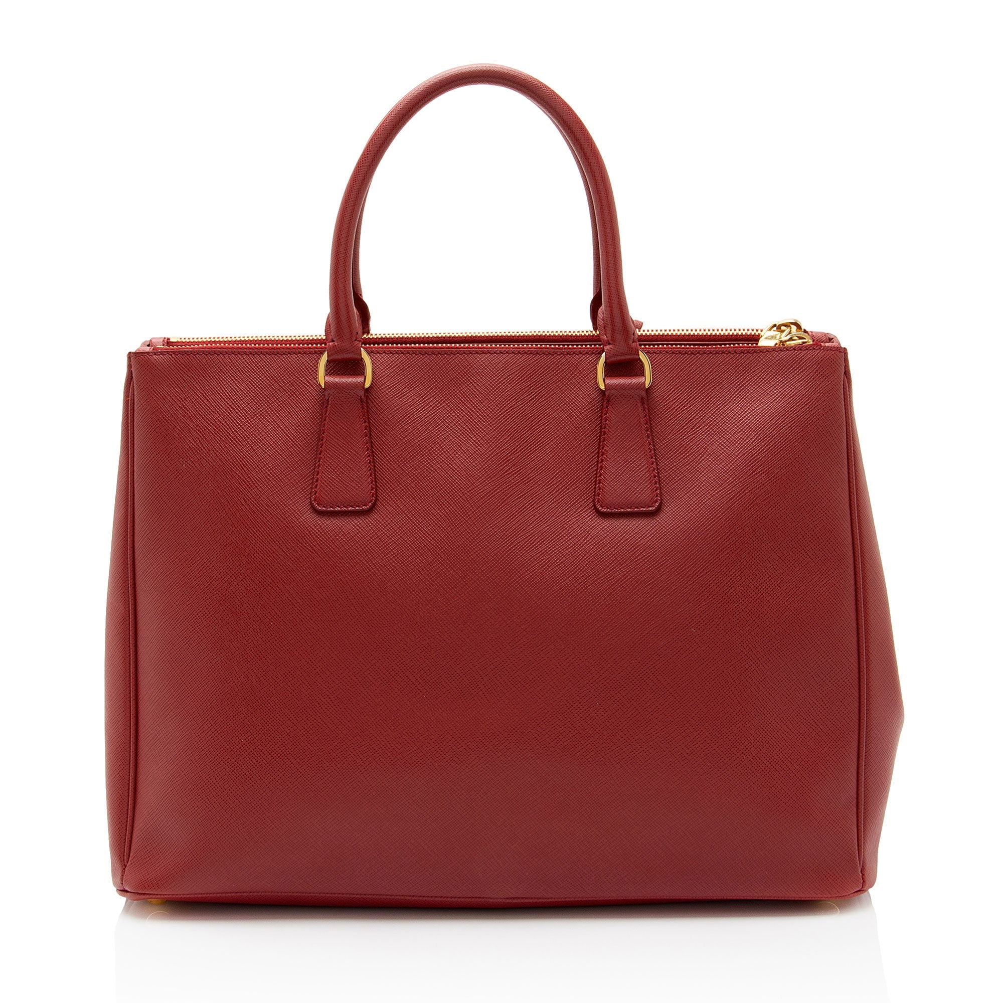 Prada Saffiano Lux Double Zip Medium Tote (SHF-nSgtps)