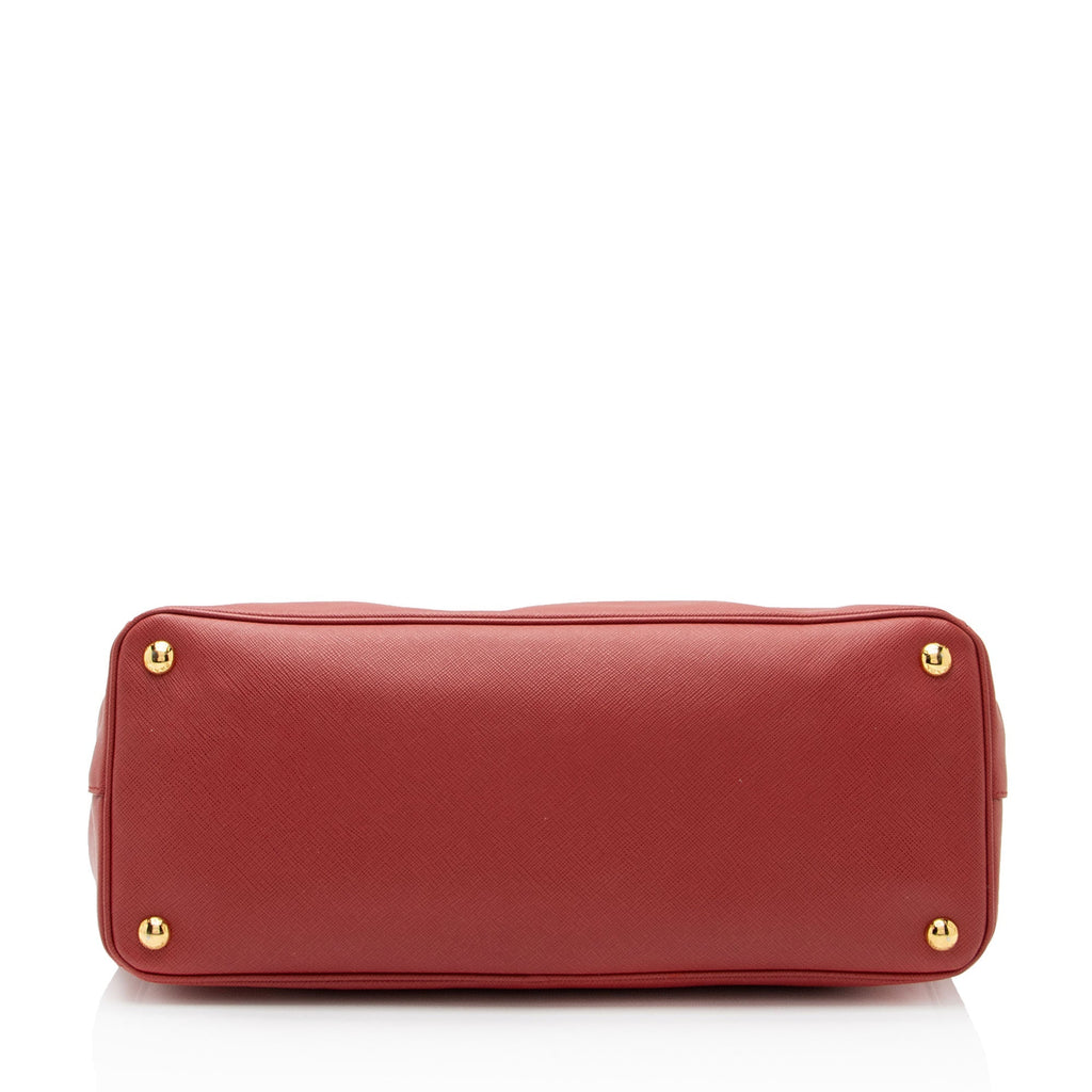 Prada Saffiano Lux Double Zip Medium Tote (SHF-nSgtps)