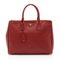 Prada Saffiano Lux Double Zip Medium Tote (SHF-nSgtps)