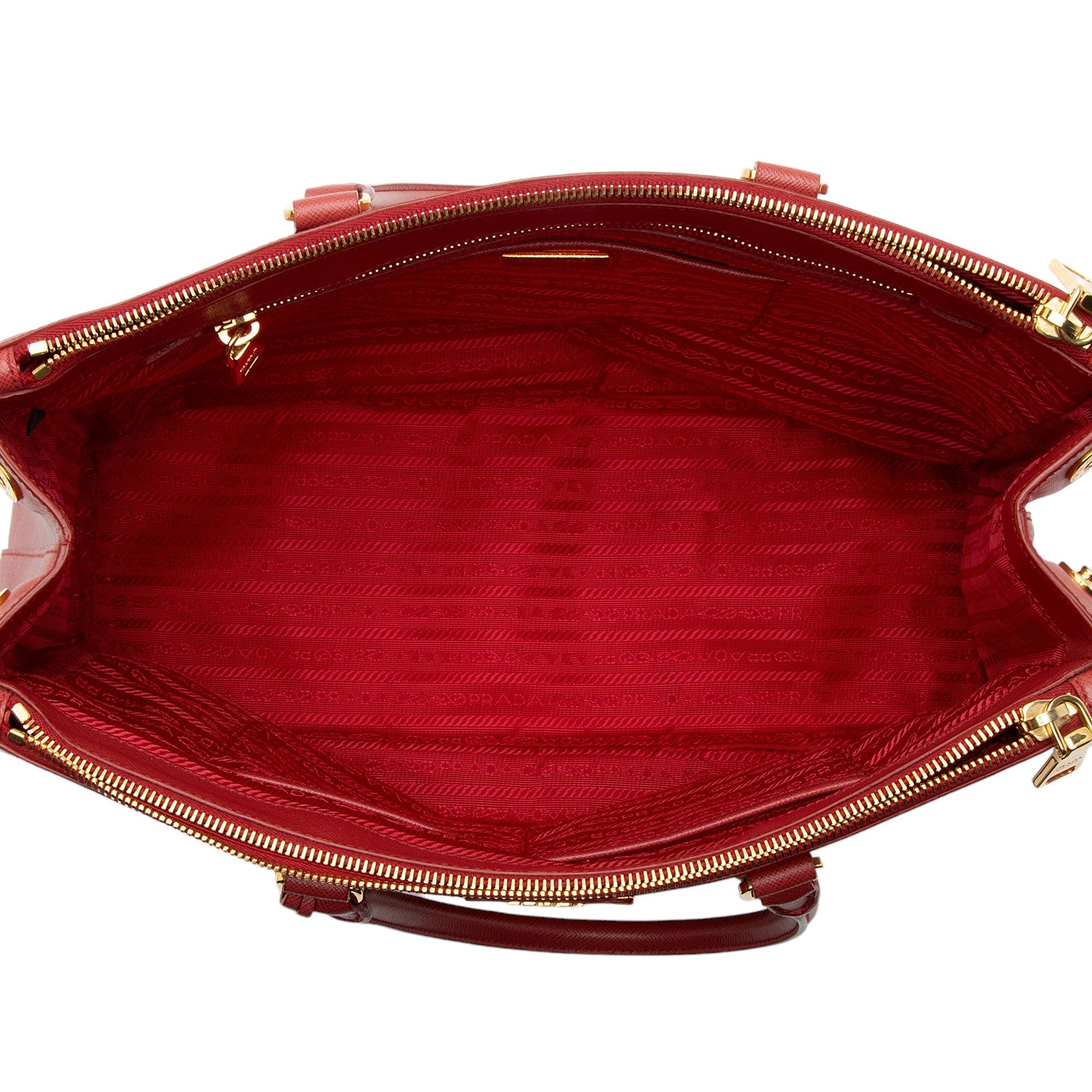 Prada Saffiano Lux Double Zip Medium Tote (SHF-nSgtps)