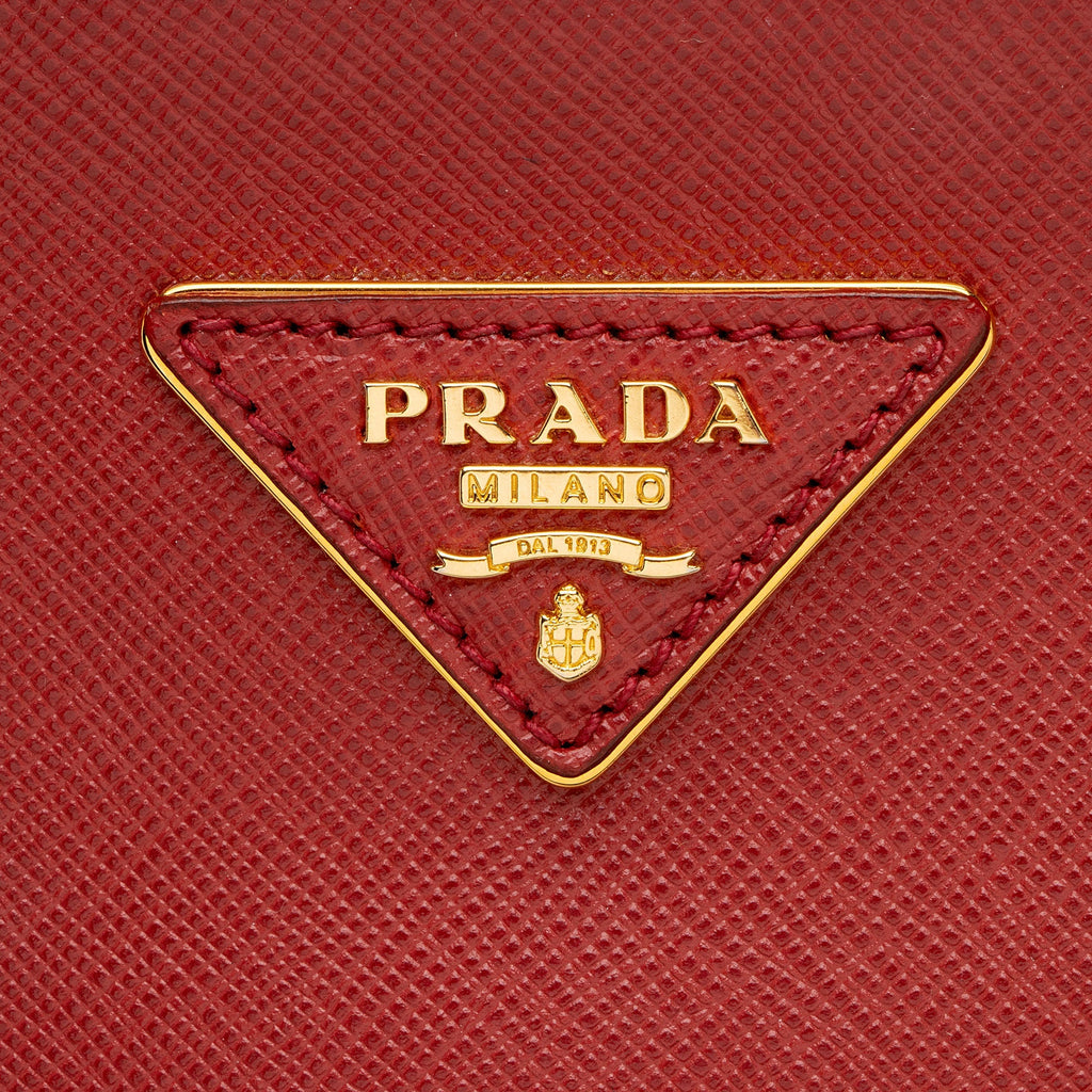 Prada Saffiano Lux Double Zip Medium Tote (SHF-nSgtps)