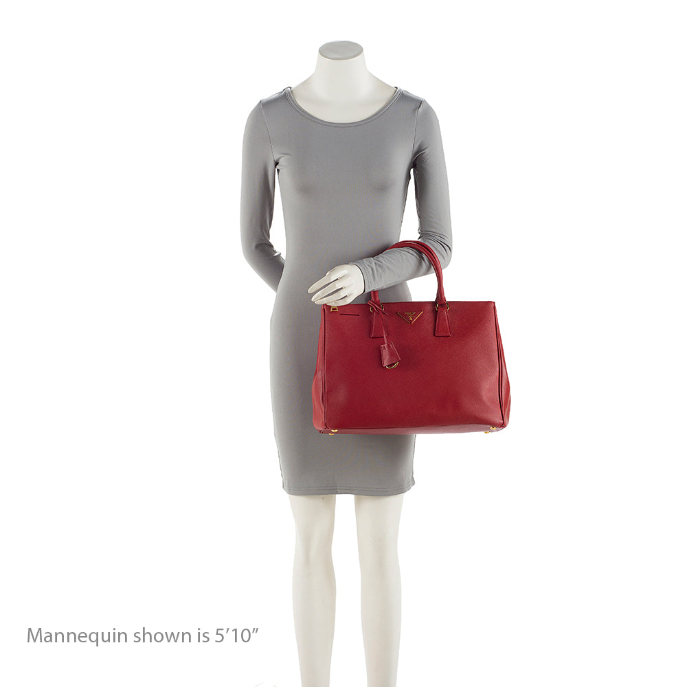 Prada Saffiano Lux Double Zip Medium Tote (SHF-nSgtps)