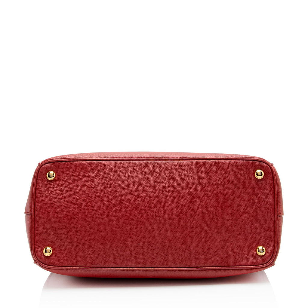 Prada Saffiano Lux Double Zip Medium Tote (SHF-58TlPT)