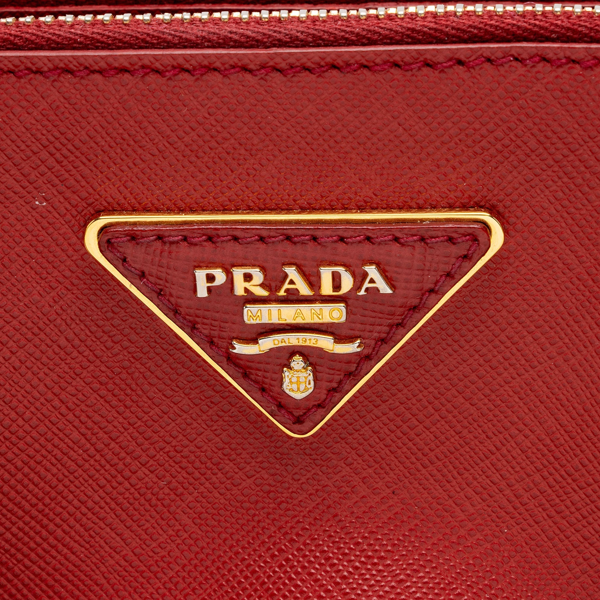 Prada Saffiano Lux Double Zip Medium Tote (SHF-58TlPT)