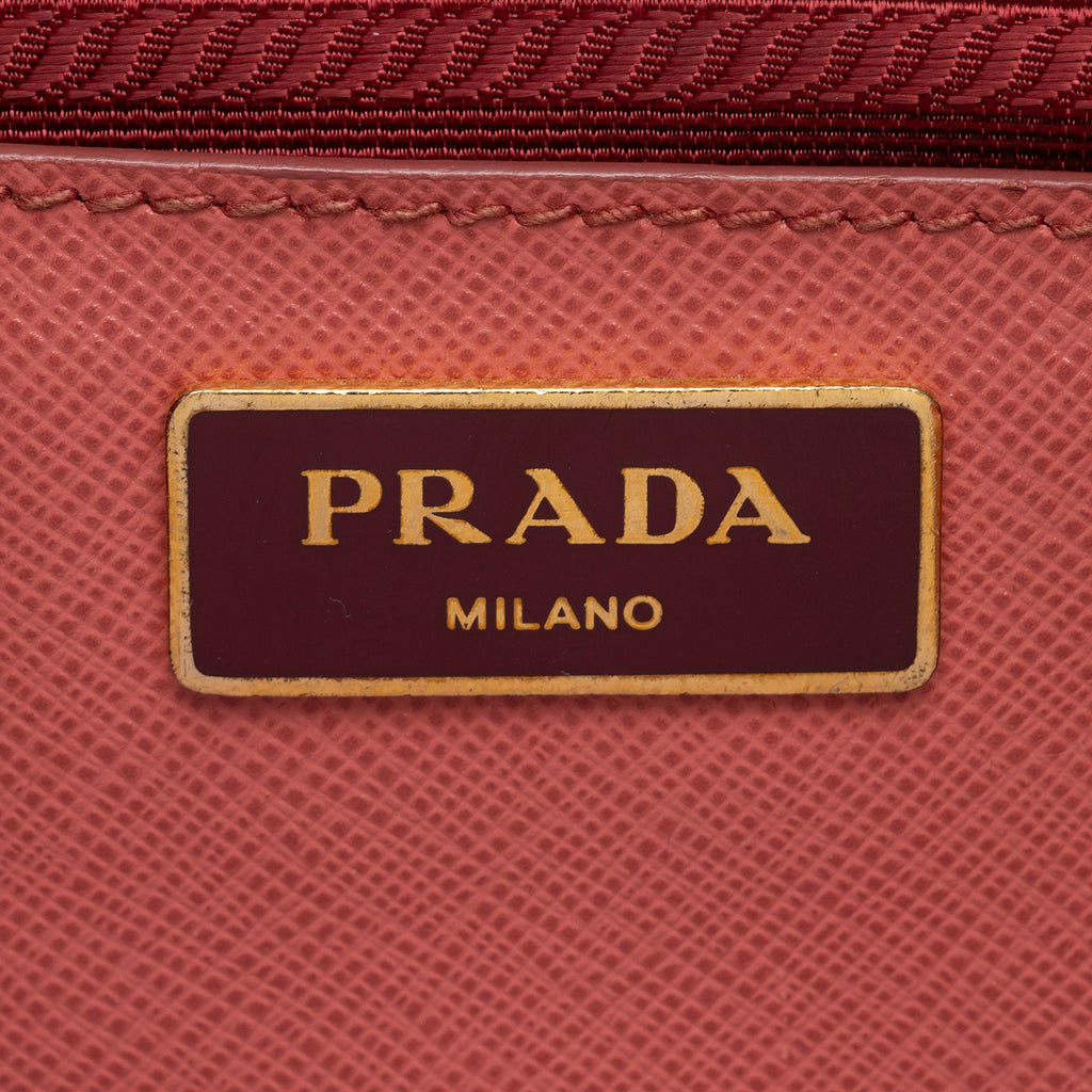 Prada Saffiano Lux Double Zip Medium Tote (SHF-XXyRbs)