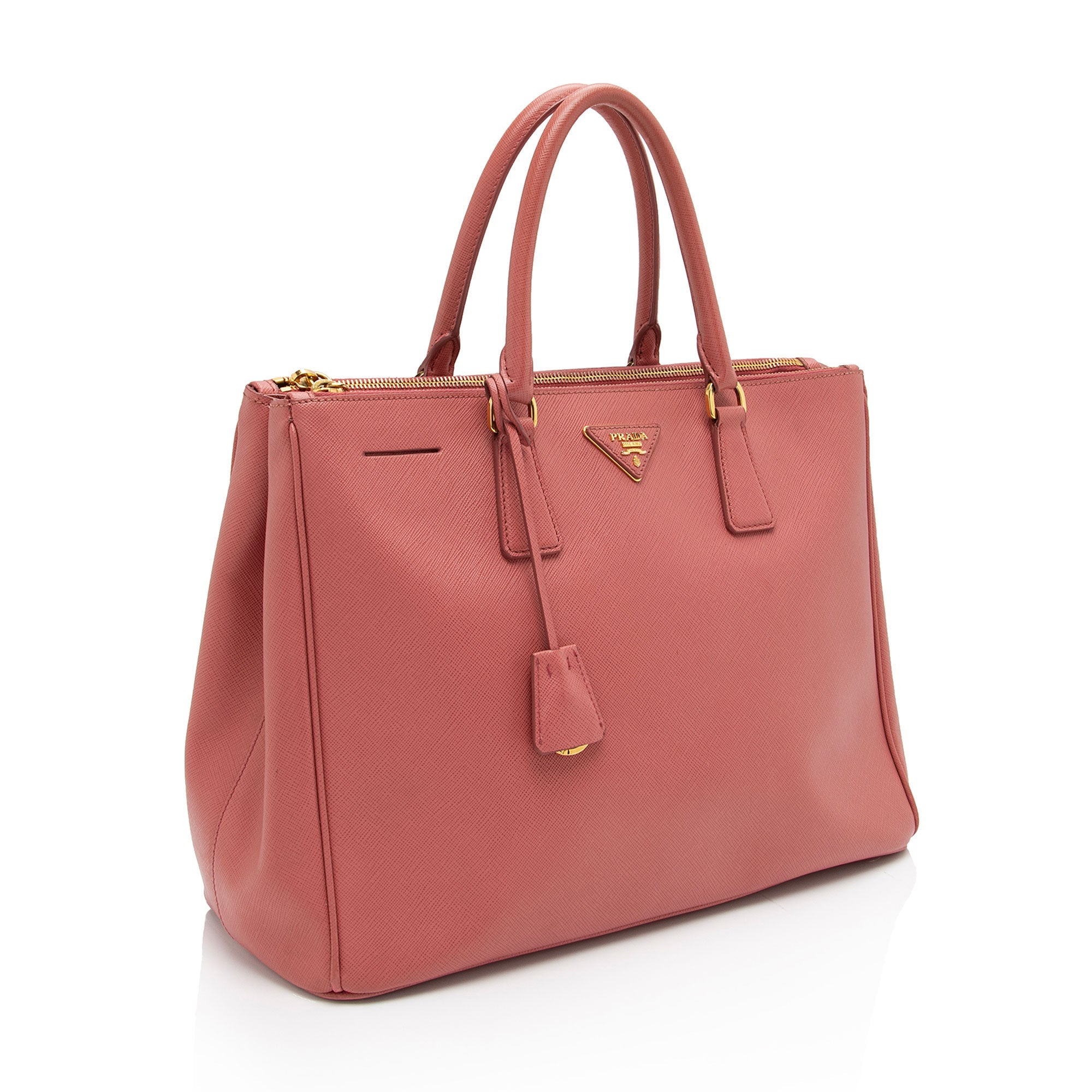 Prada Saffiano Lux Double Zip Medium Tote (SHF-XXyRbs)