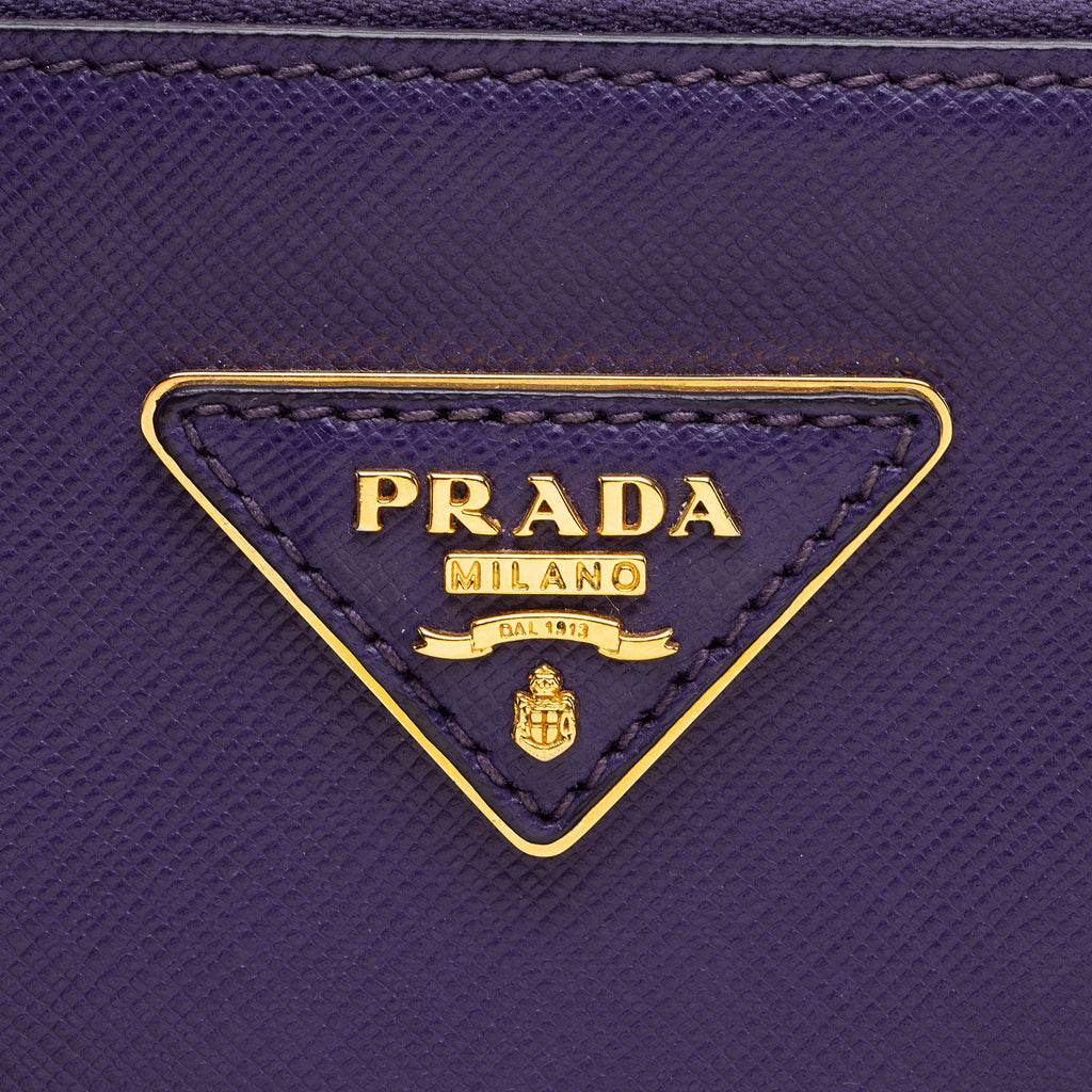 Prada Saffiano Lux Double Zip Medium Tote