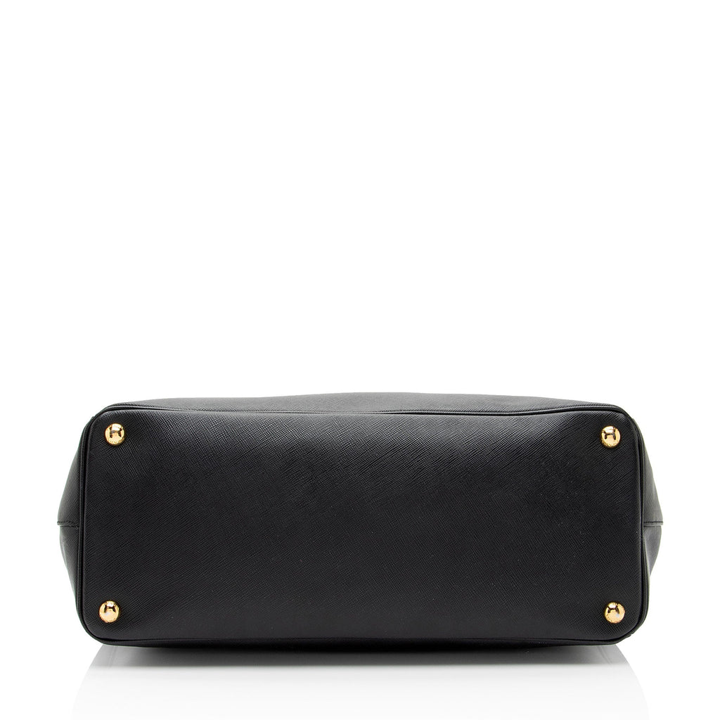 Prada Saffiano Lux Double Zip Medium Tote
