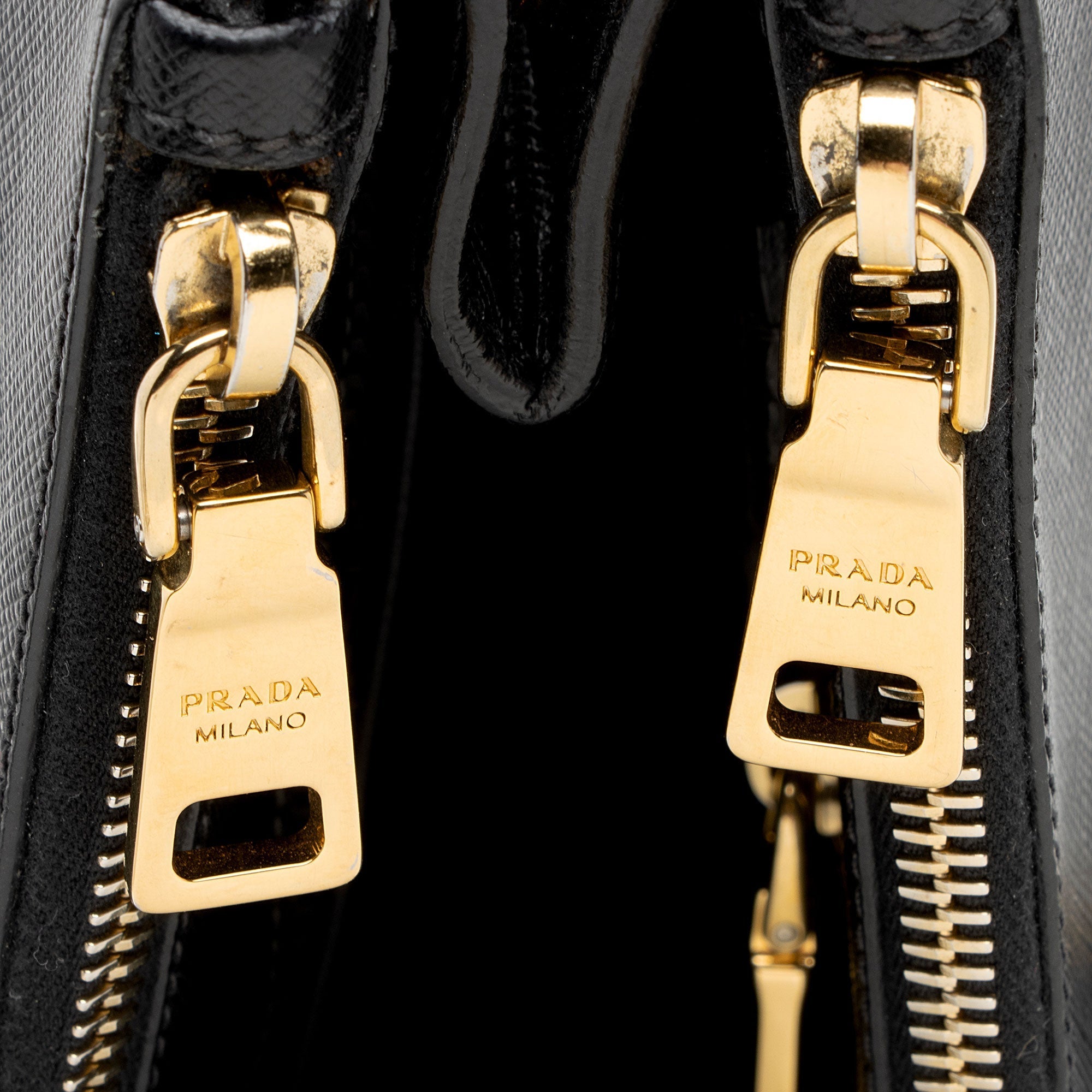 Prada Saffiano Lux Double Zip Medium Tote