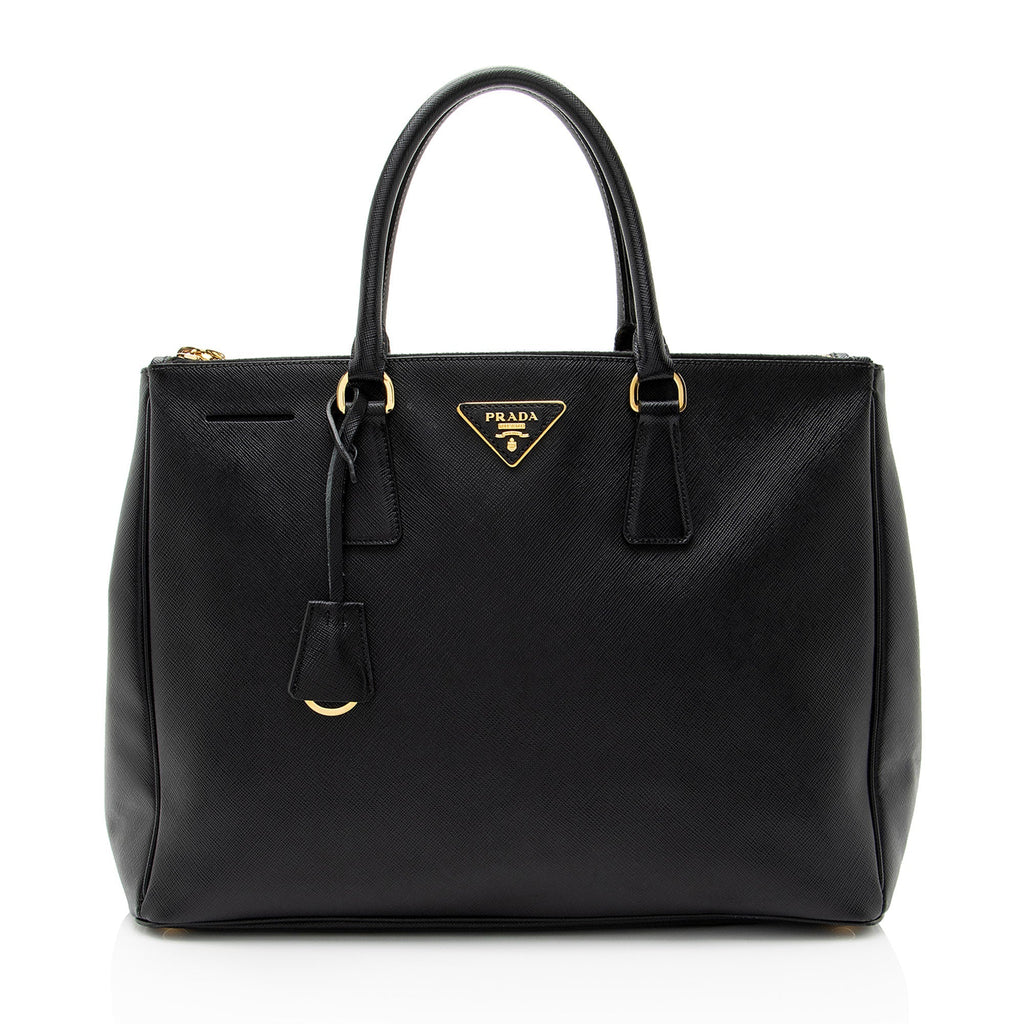 Prada Saffiano Lux Double Zip Medium Tote