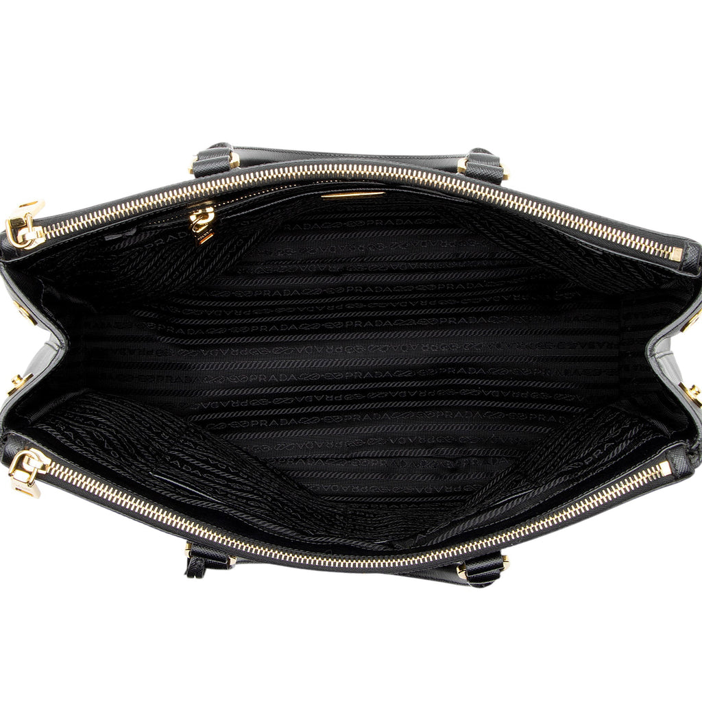 Prada Saffiano Lux Double Zip Medium Tote
