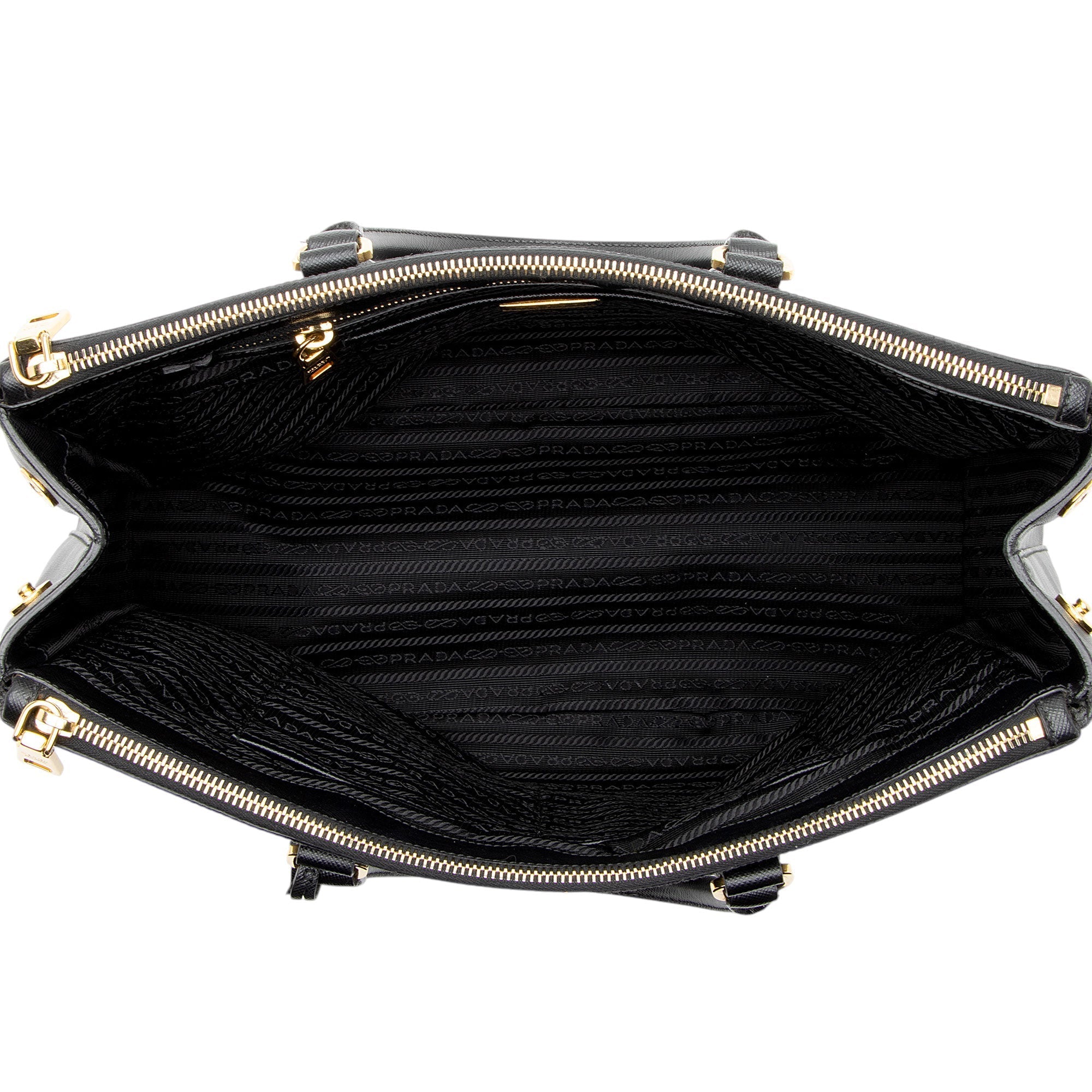 Prada Saffiano Lux Double Zip Medium Tote