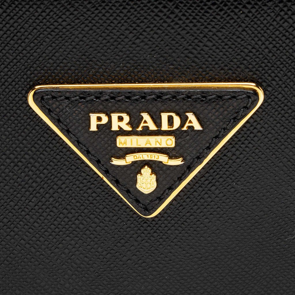 Prada Saffiano Lux Double Zip Medium Tote