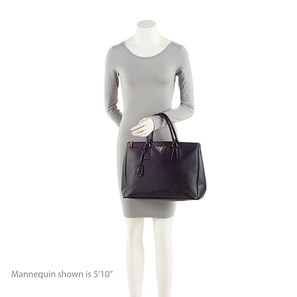 Prada Saffiano Lux Double Zip Medium Tote