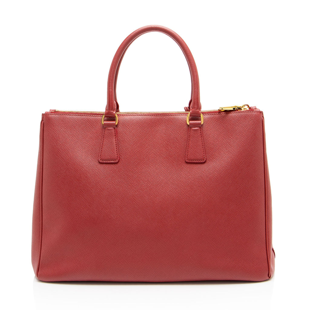Prada Saffiano Lux Double Zip Medium Tote