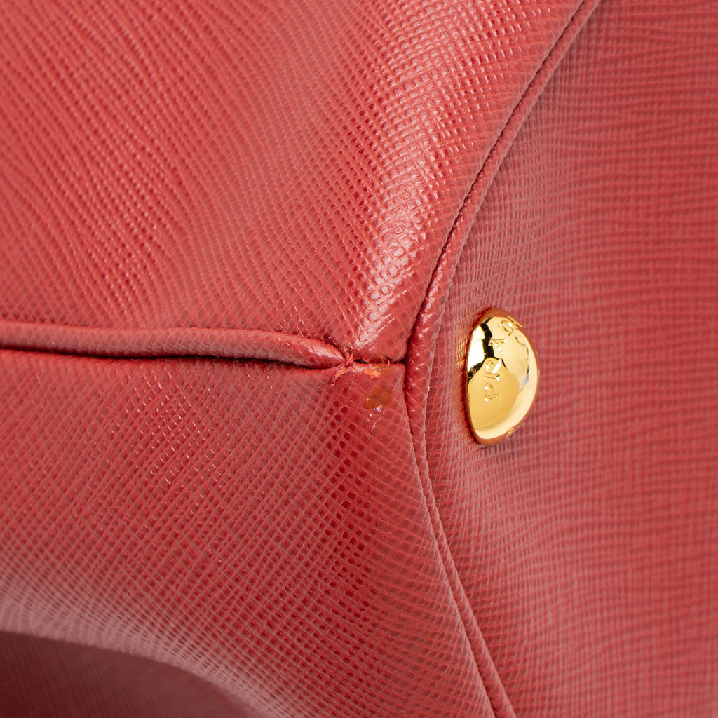 Prada Saffiano Lux Double Zip Medium Tote