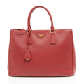 Prada Saffiano Lux Double Zip Medium Tote