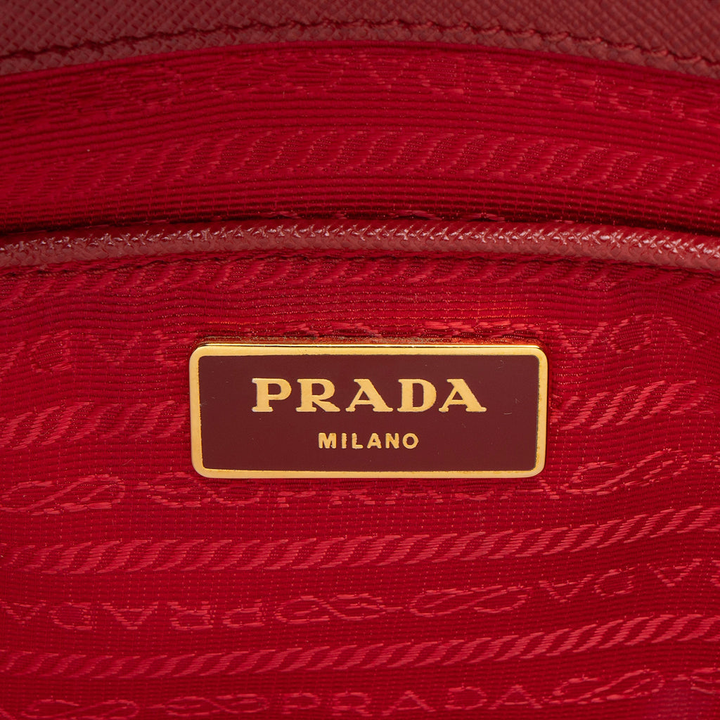 Prada Saffiano Lux Double Zip Medium Tote