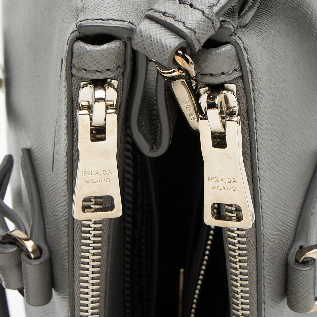 Prada Saffiano Lux Double Zip Medium Tote