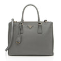 Prada Saffiano Lux Double Zip Medium Tote