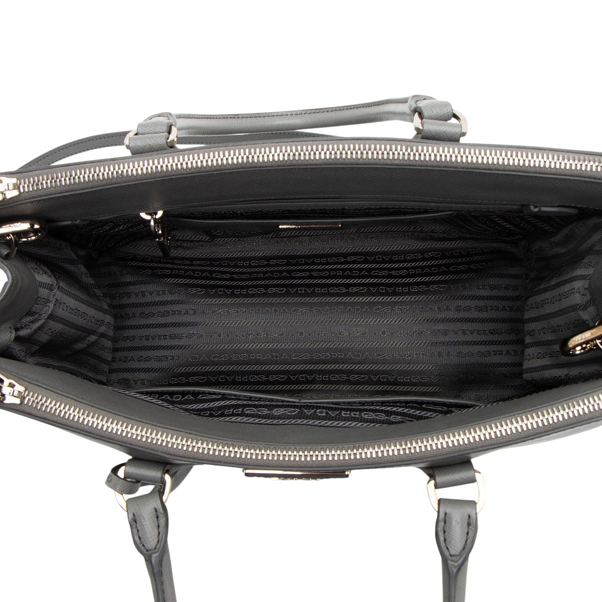 Prada Saffiano Lux Double Zip Medium Tote