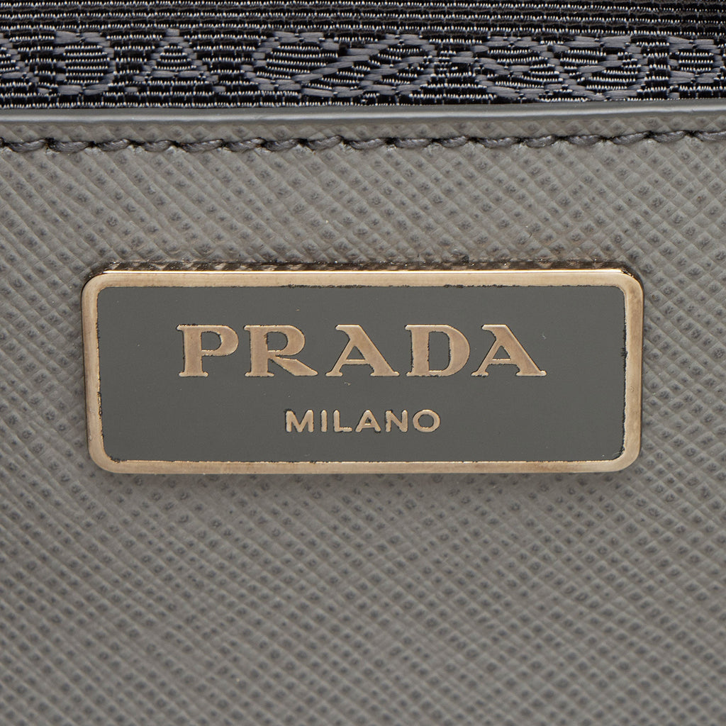 Prada Saffiano Lux Double Zip Medium Tote
