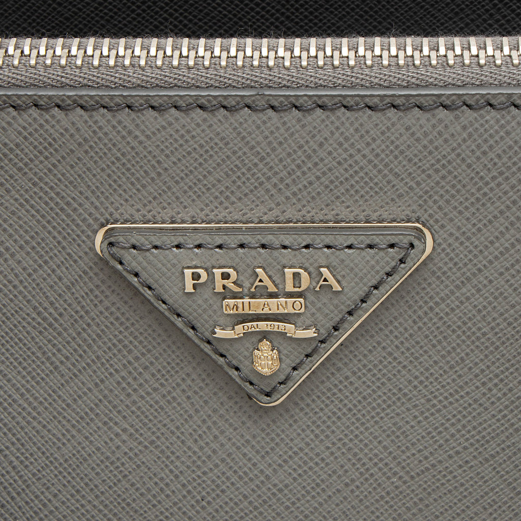 Prada Saffiano Lux Double Zip Medium Tote