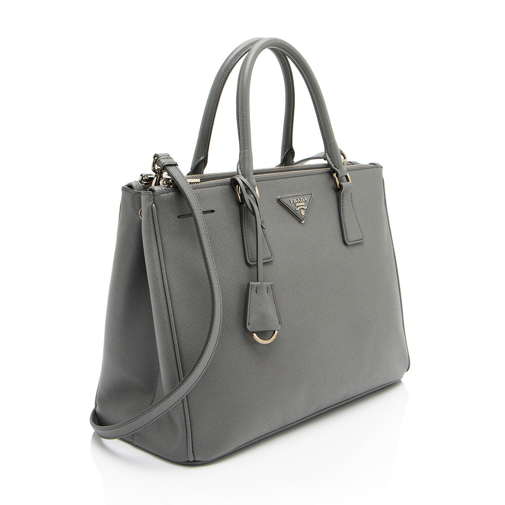 Prada Saffiano Lux Double Zip Medium Tote