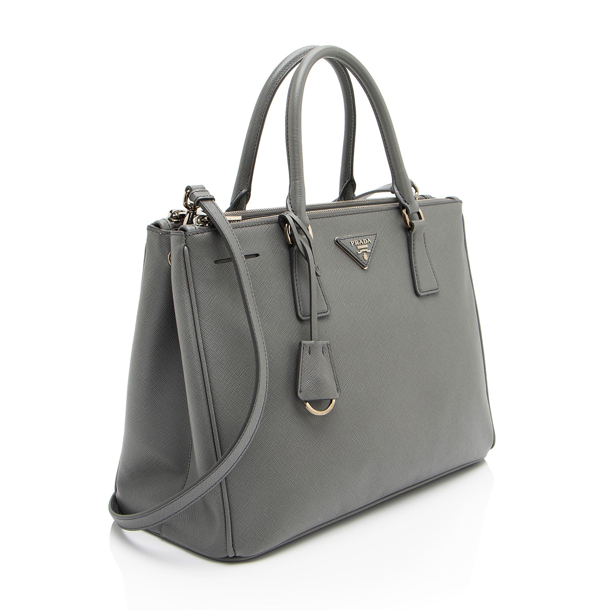 Prada Saffiano Lux Double Zip Medium Tote
