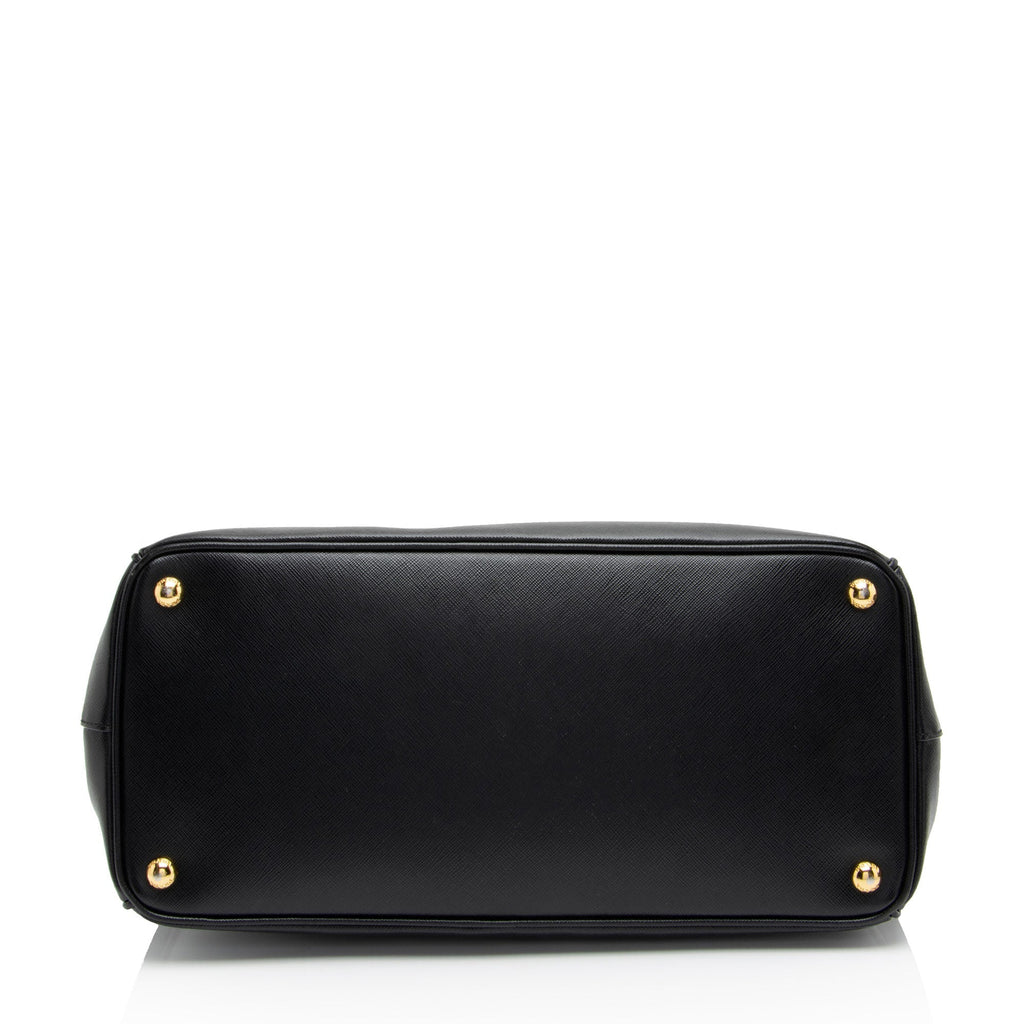 Prada Saffiano Lux Double Zip Medium Tote
