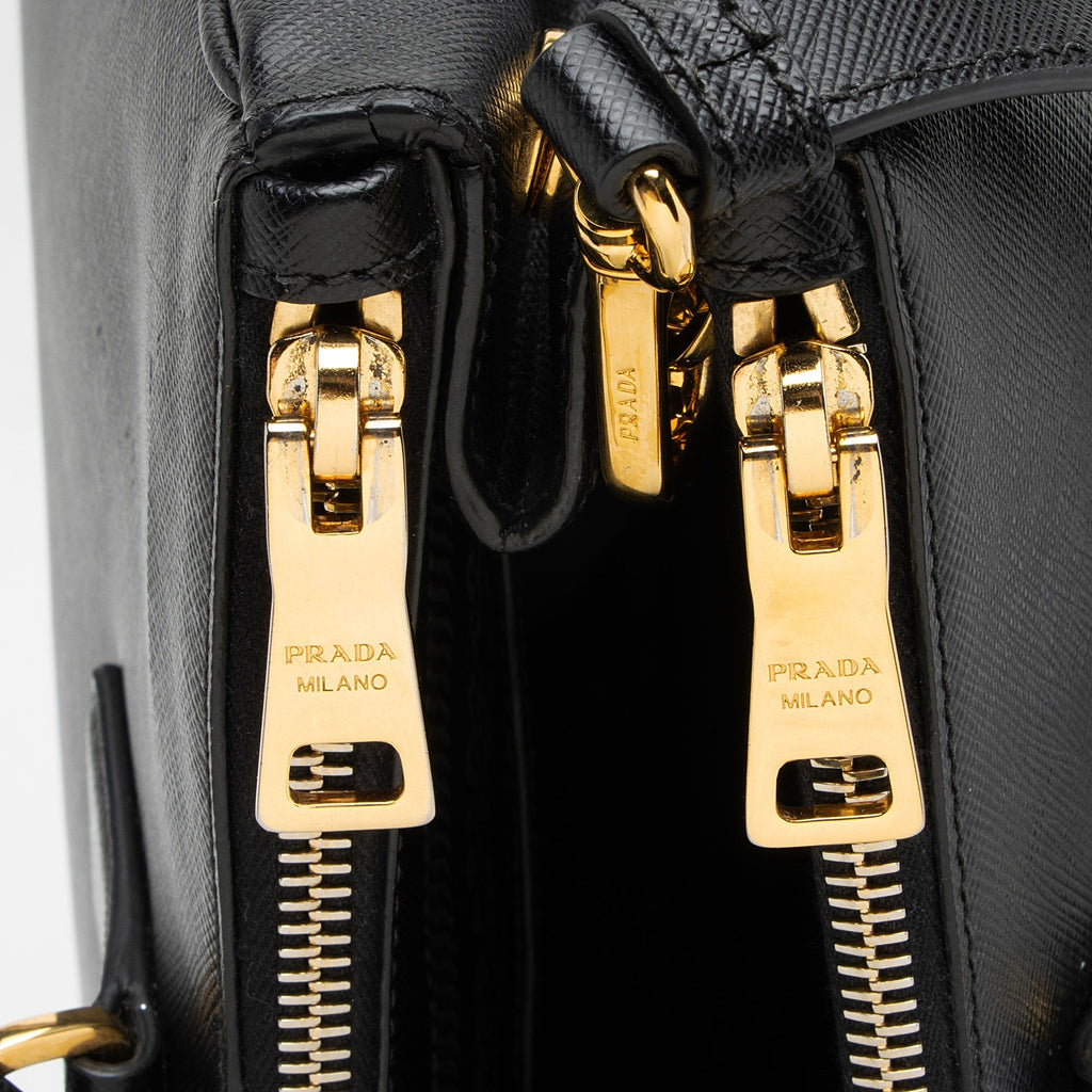 Prada Saffiano Lux Double Zip Medium Tote