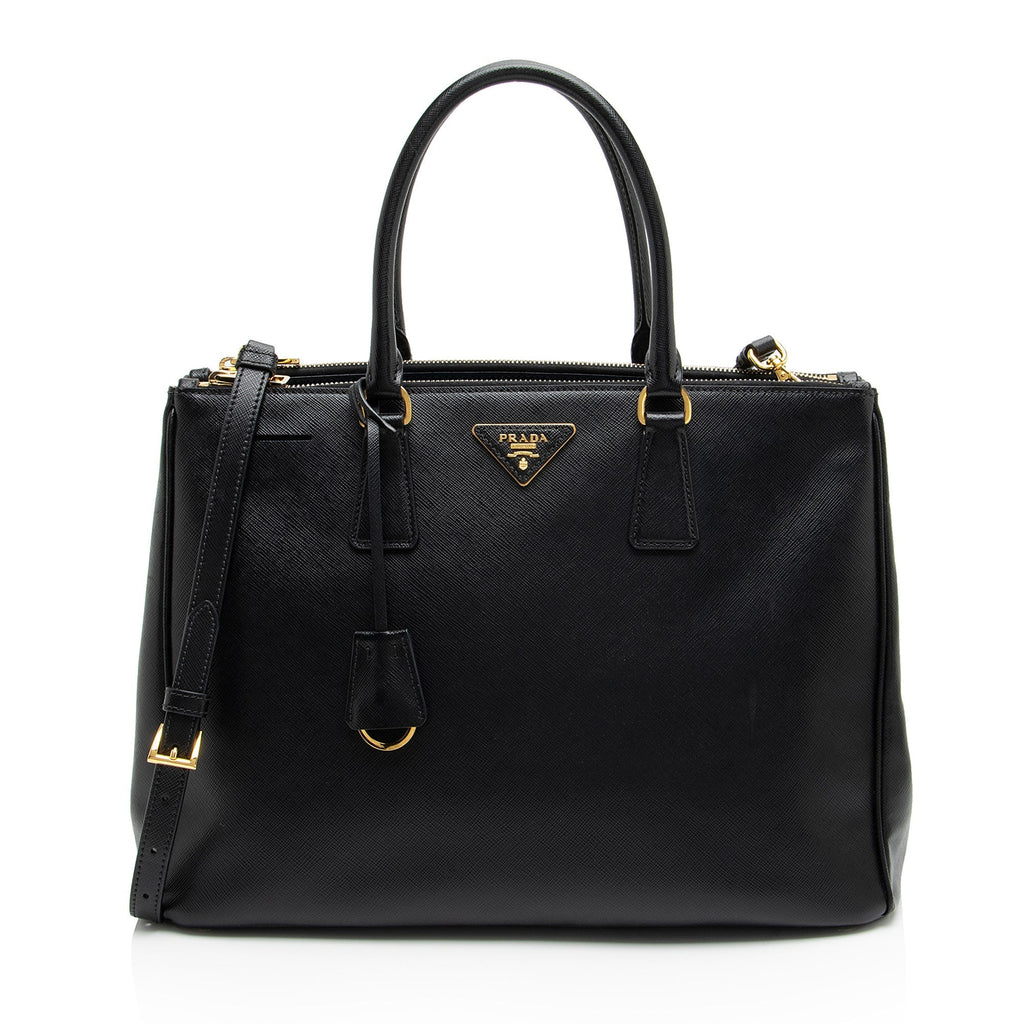 Prada Saffiano Lux Double Zip Medium Tote