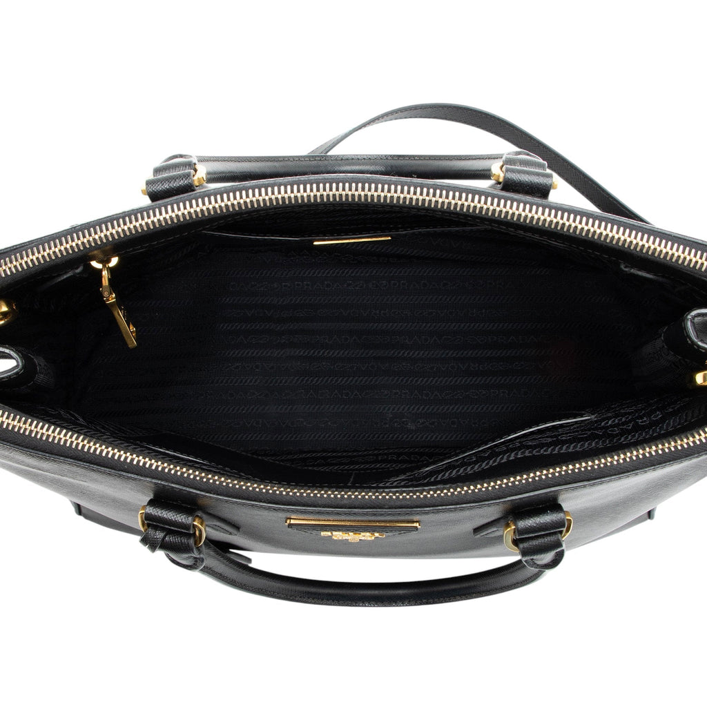 Prada Saffiano Lux Double Zip Medium Tote