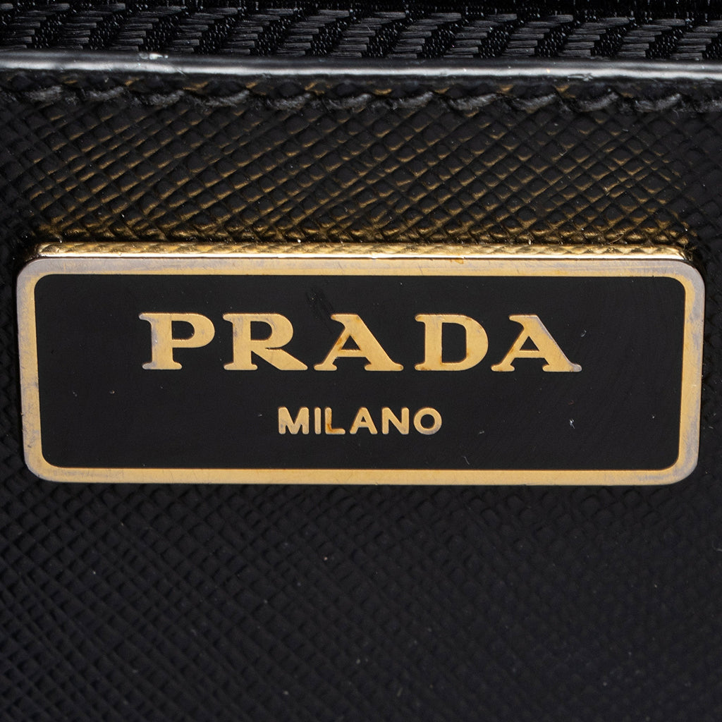 Prada Saffiano Lux Double Zip Medium Tote