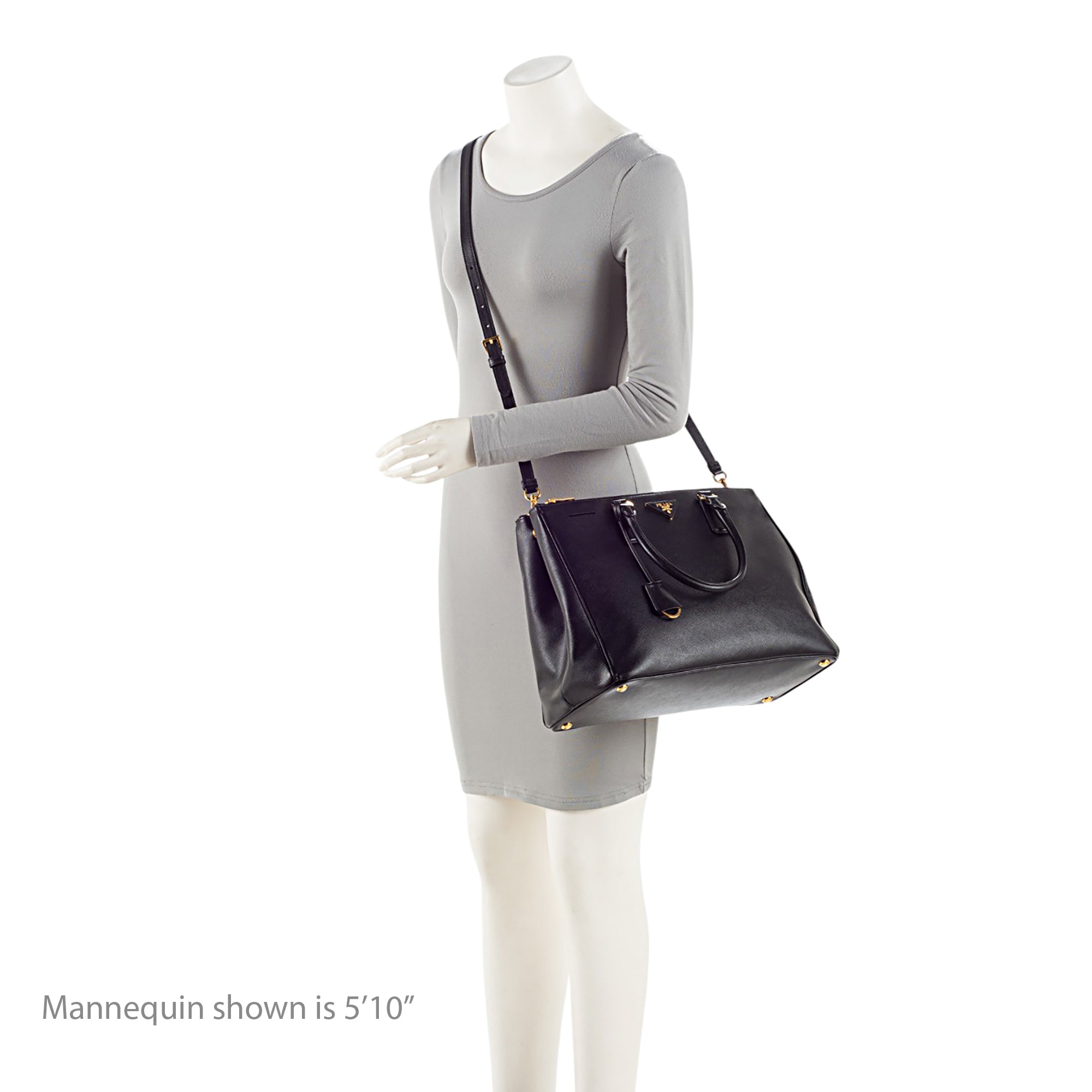 Prada Saffiano Lux Double Zip Medium Tote