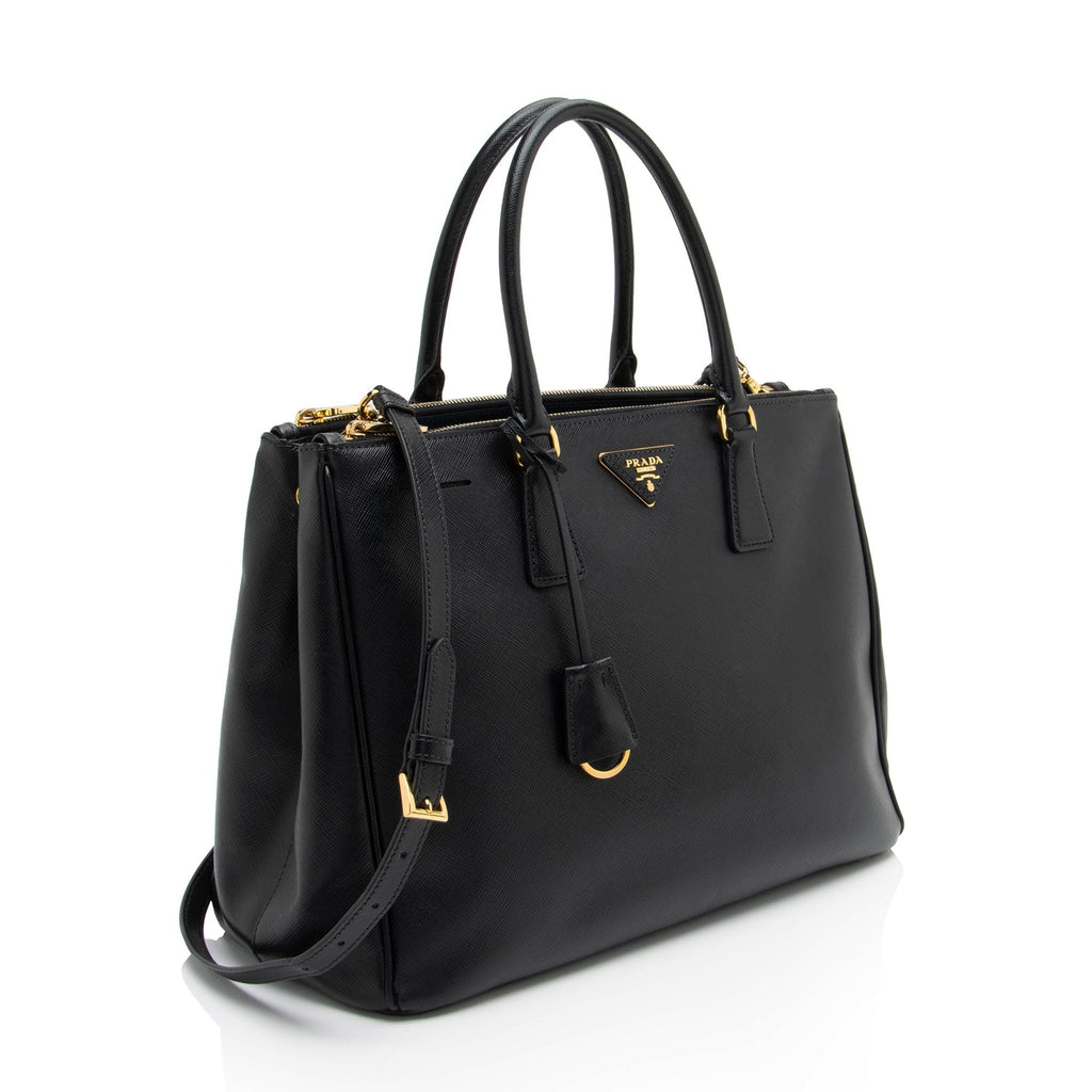 Prada Saffiano Lux Double Zip Medium Tote