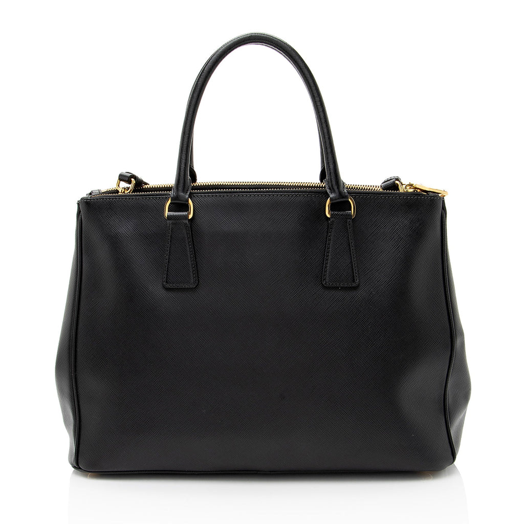 Prada Saffiano Lux Double Zip Medium Tote