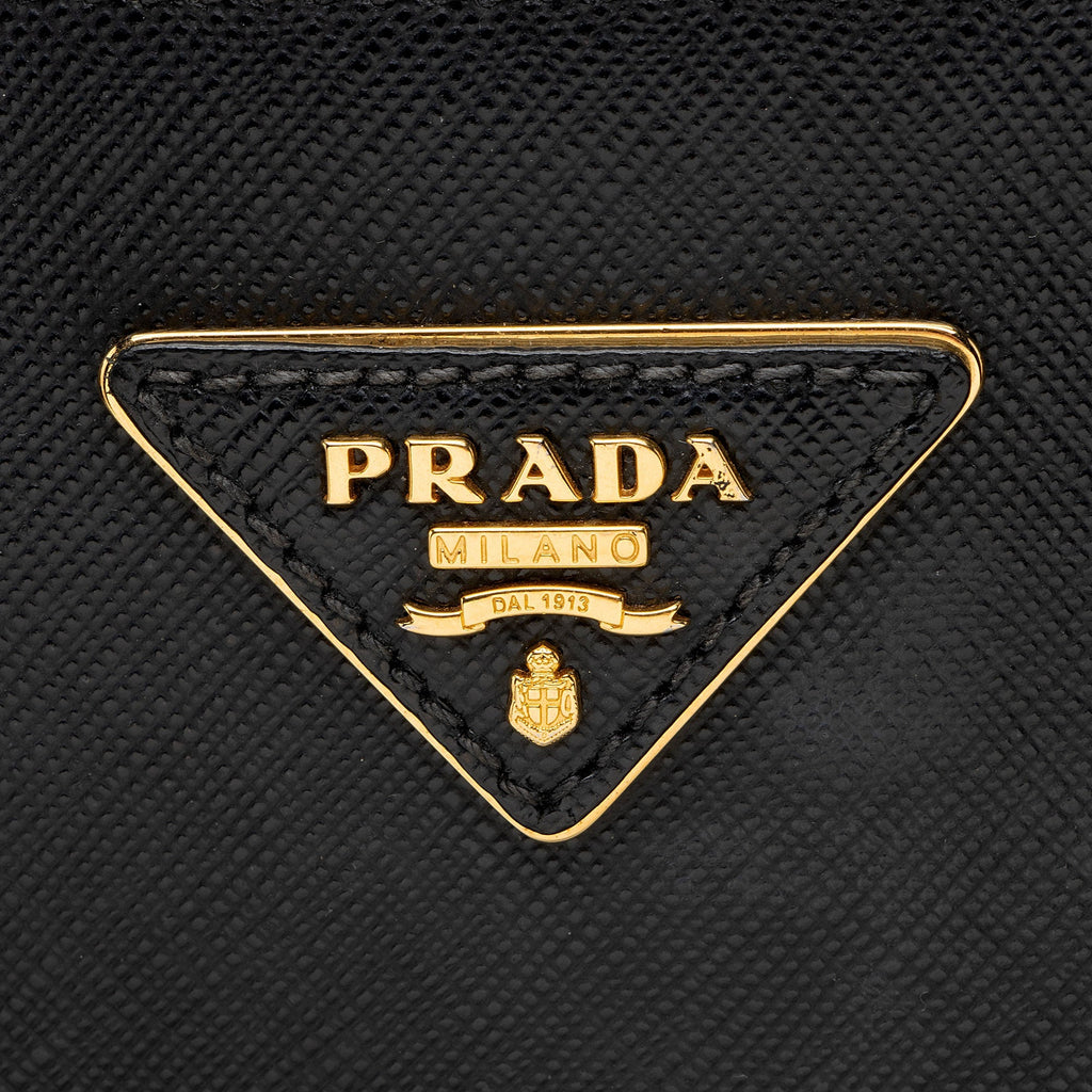 Prada Saffiano Lux Double Zip Medium Tote