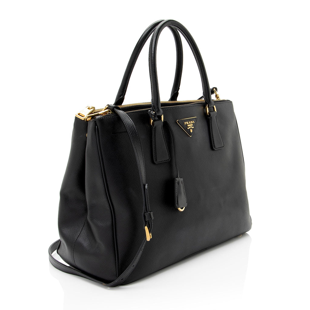 Prada Saffiano Lux Double Zip Medium Tote