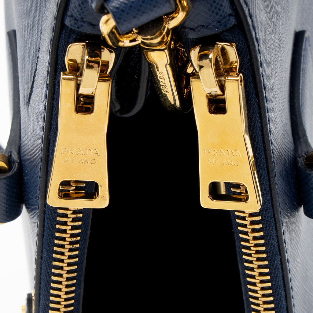 Prada Saffiano Lux Double Zip Medium Tote